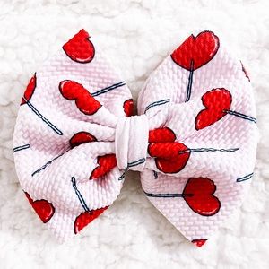 NEW 5” Heart Lollipop Bow